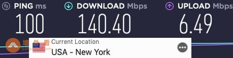 ExpressVPN美国（纽约）服务器速度