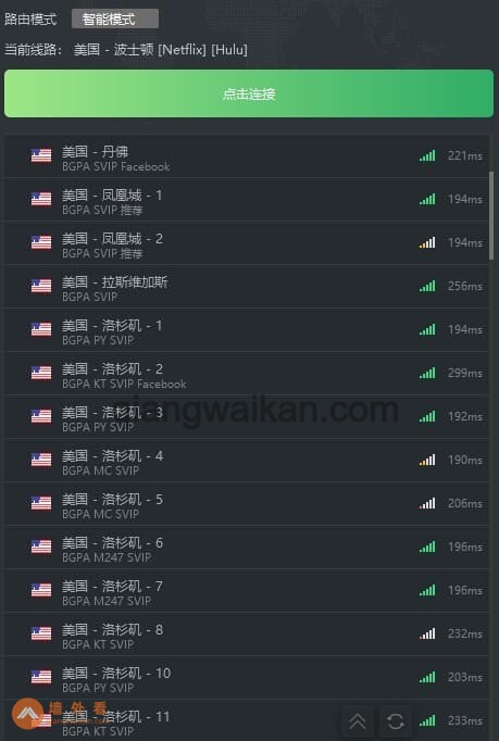 Panda VPN美国服务器和Ping测试