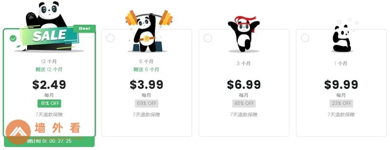 Panda VPN价格和优惠